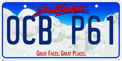 SD license plate 0CBP61