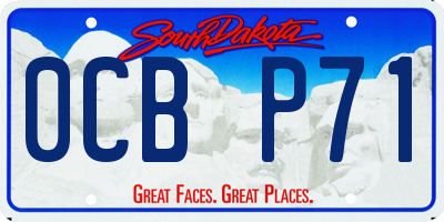 SD license plate 0CBP71