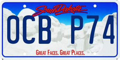 SD license plate 0CBP74