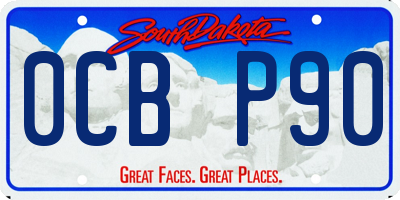 SD license plate 0CBP90