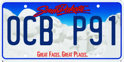 SD license plate 0CBP91