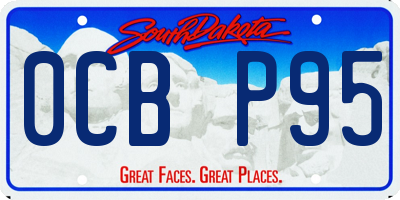 SD license plate 0CBP95