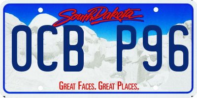 SD license plate 0CBP96