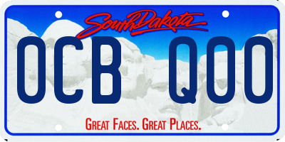 SD license plate 0CBQ00