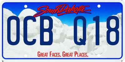 SD license plate 0CBQ18