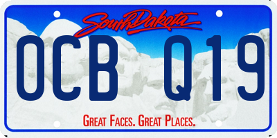SD license plate 0CBQ19