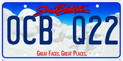 SD license plate 0CBQ22