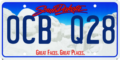 SD license plate 0CBQ28