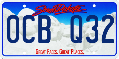 SD license plate 0CBQ32