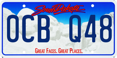SD license plate 0CBQ48