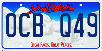 SD license plate 0CBQ49