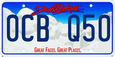 SD license plate 0CBQ50