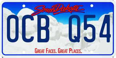 SD license plate 0CBQ54