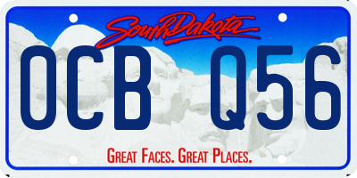 SD license plate 0CBQ56
