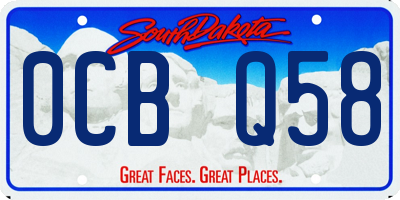 SD license plate 0CBQ58