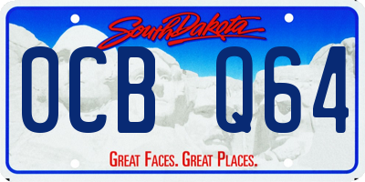 SD license plate 0CBQ64