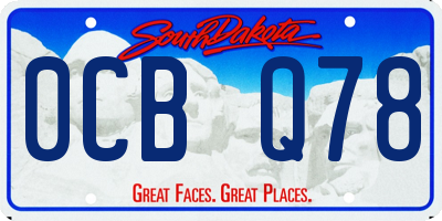 SD license plate 0CBQ78