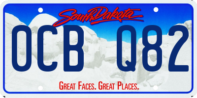 SD license plate 0CBQ82