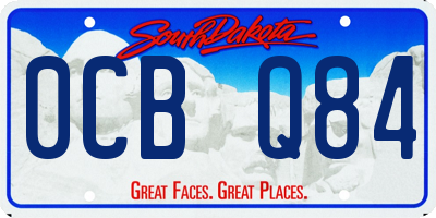 SD license plate 0CBQ84