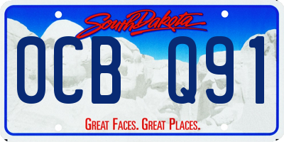 SD license plate 0CBQ91