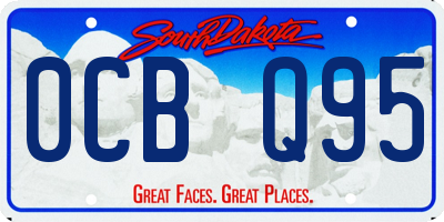 SD license plate 0CBQ95