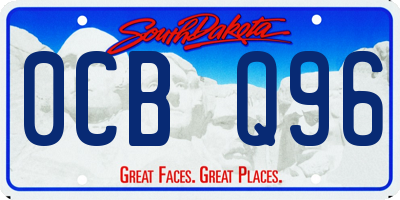 SD license plate 0CBQ96
