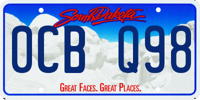 SD license plate 0CBQ98