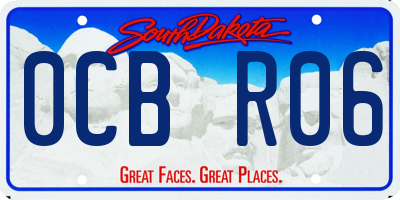 SD license plate 0CBR06