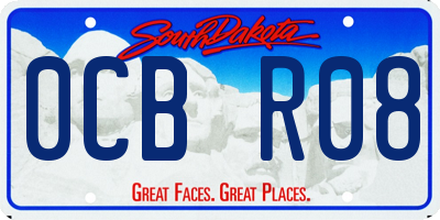 SD license plate 0CBR08
