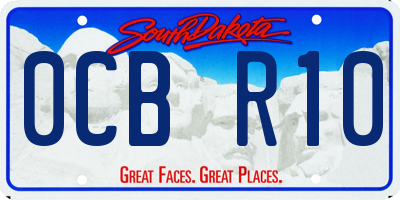 SD license plate 0CBR10
