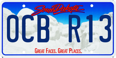 SD license plate 0CBR13