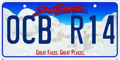 SD license plate 0CBR14