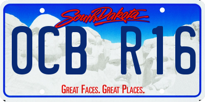 SD license plate 0CBR16