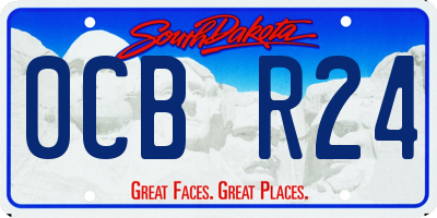 SD license plate 0CBR24