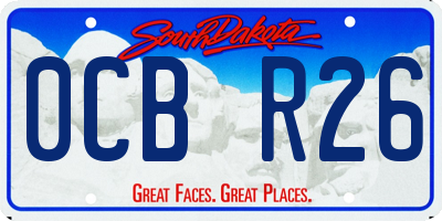 SD license plate 0CBR26