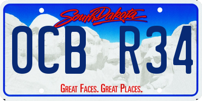 SD license plate 0CBR34