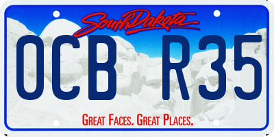 SD license plate 0CBR35