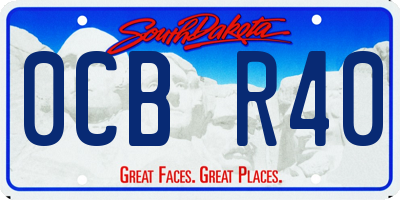SD license plate 0CBR40