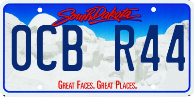 SD license plate 0CBR44