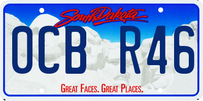 SD license plate 0CBR46