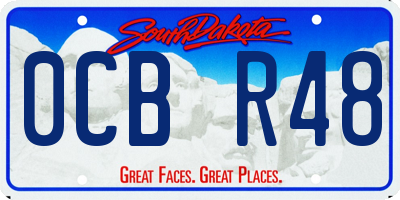 SD license plate 0CBR48
