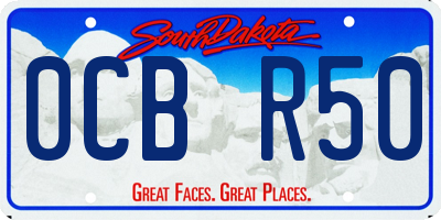 SD license plate 0CBR50