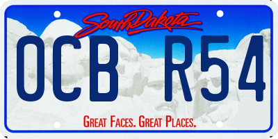 SD license plate 0CBR54