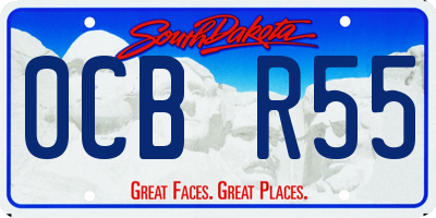 SD license plate 0CBR55