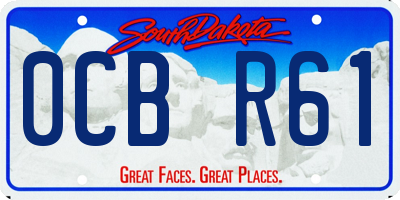 SD license plate 0CBR61