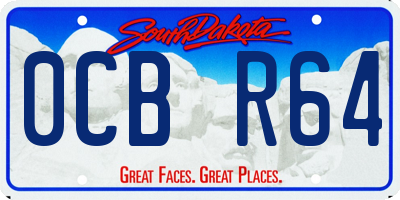 SD license plate 0CBR64