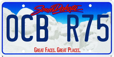 SD license plate 0CBR75