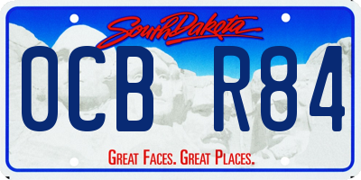 SD license plate 0CBR84