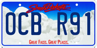 SD license plate 0CBR91