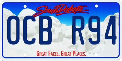 SD license plate 0CBR94